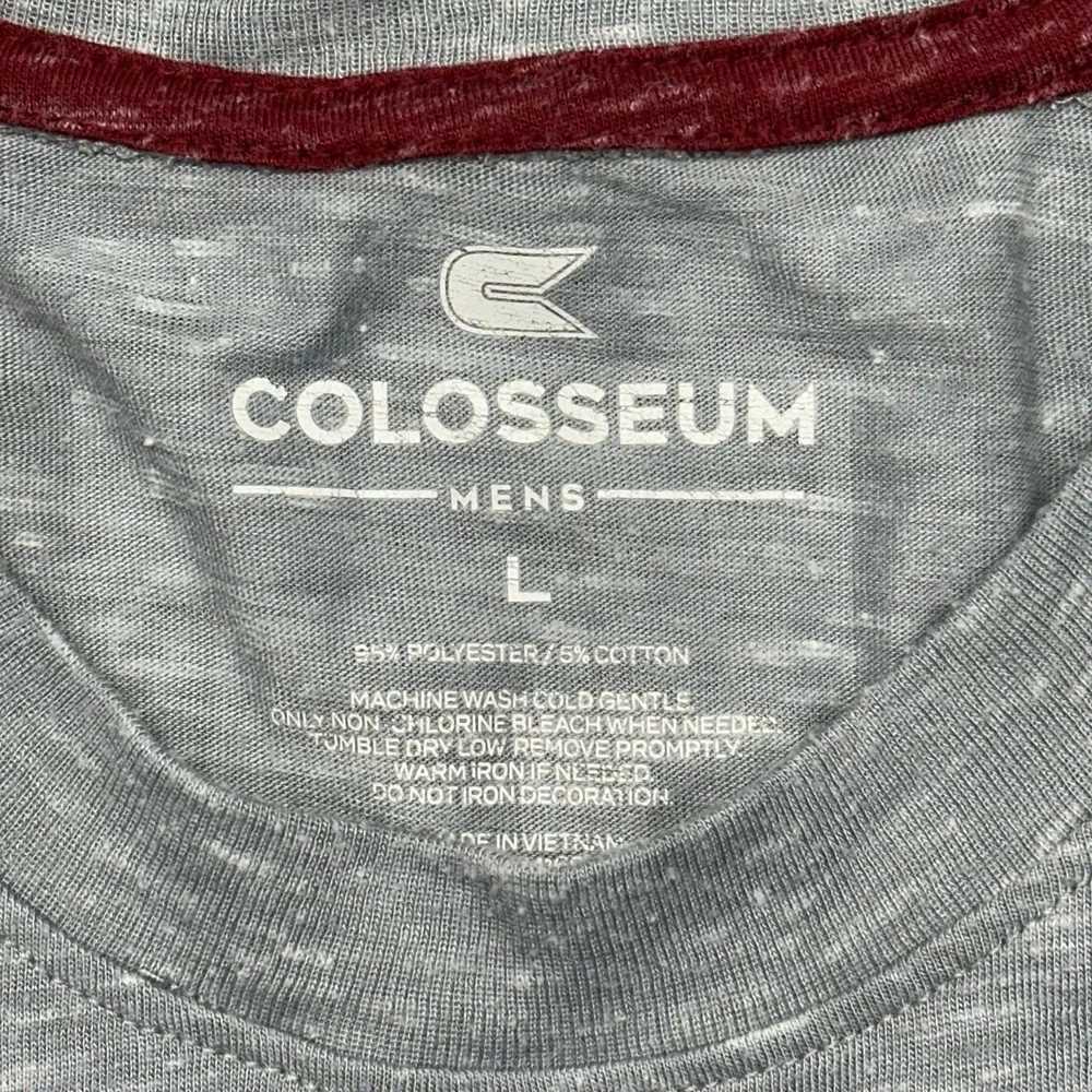Colosseum Mens Large University of South Carolina USC Gamecocks Gray T-Shirt ATH